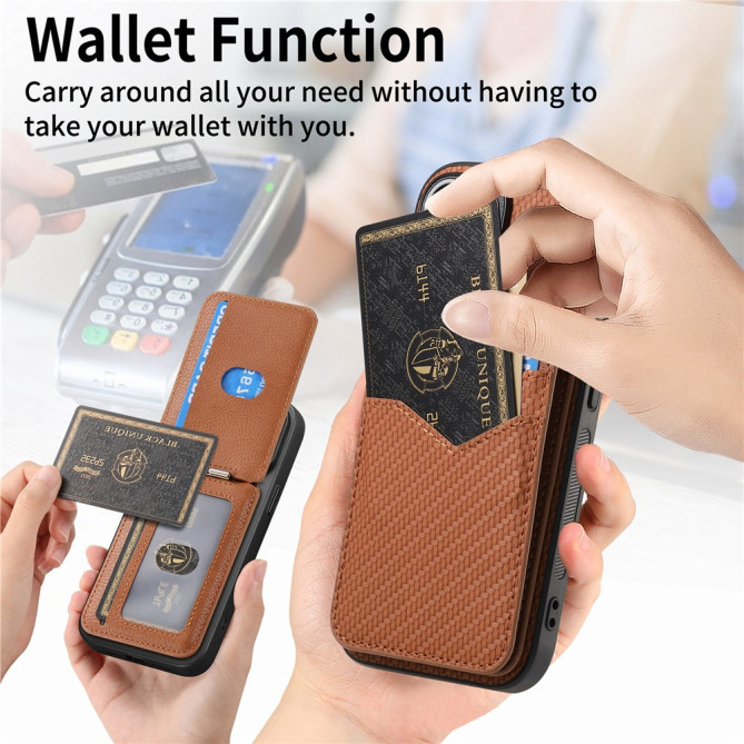 Coque Samsung Galaxy A37 Fibre de Carbone Détachable