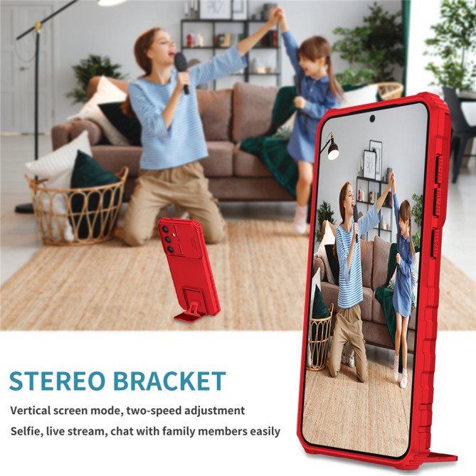 Coque Samsung Galaxy A37 TPU + PC Cache Caméra avec Support DINA