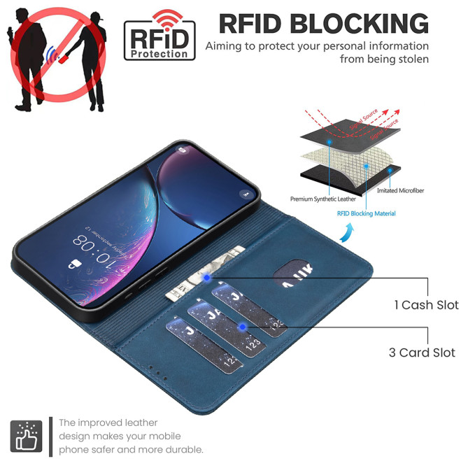 Housse Samsung Galaxy A37 BINFEN BF37 Simili Cuir RFID