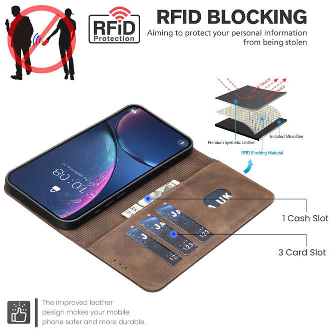 Housse Samsung Galaxy A37 BINFEN BF37 Simili Cuir RFID