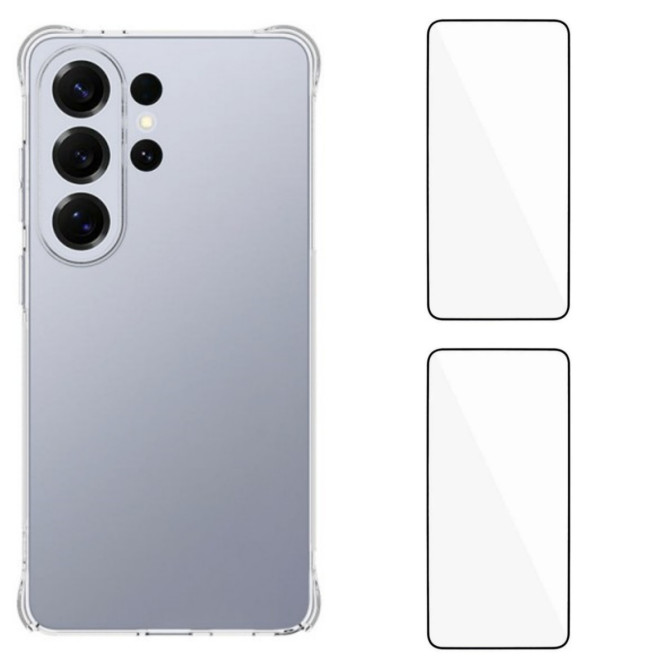 Pack Protection Intégrale Samsung Galaxy S26 Ultra Coque et 2 Verres Trempés