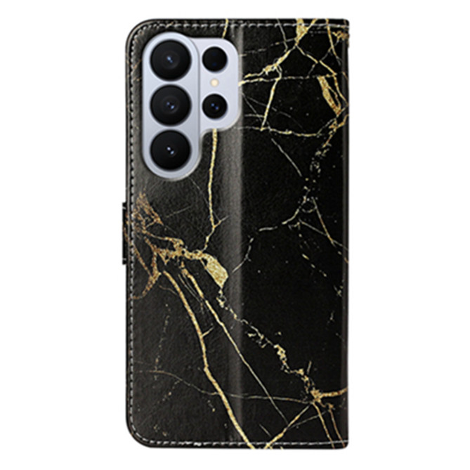 Housse Samsung Galaxy S26 Ultra Marbre Noir/Or avec Support