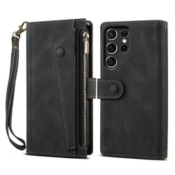 Housse Samsung Galaxy S26 Ultra Simili Cuir Fermeture Éclair