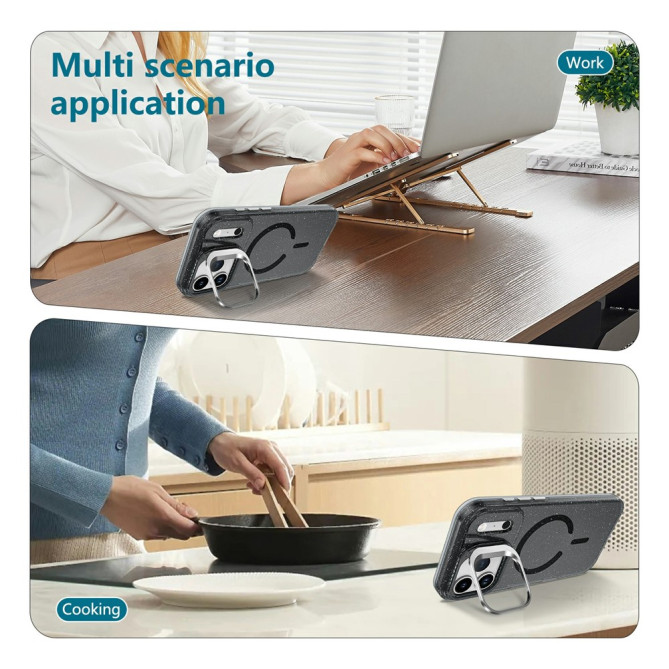 Coque Samsung Galaxy S26 Ultra Transparent Black avec Support