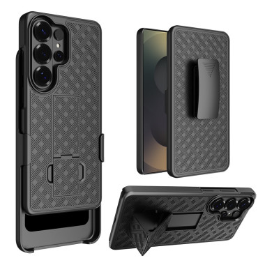 Coque Samsung Galaxy S26 Ultra intégrale avec clip ceinture avec Support CLEA