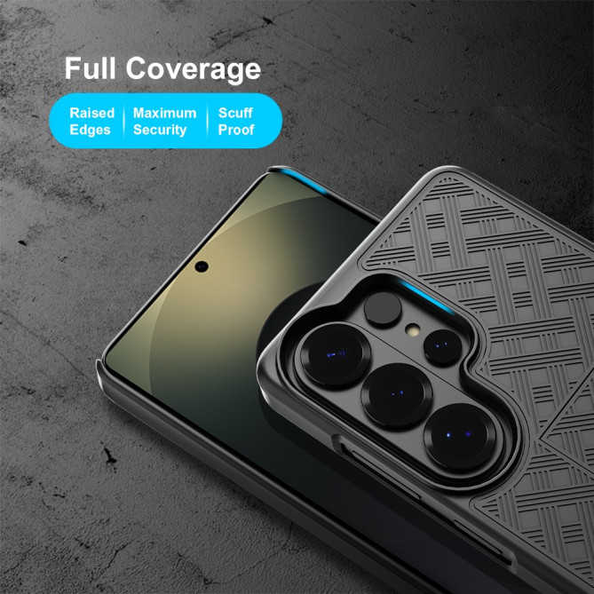 Coque Samsung Galaxy S26 Ultra intégrale avec clip ceinture avec Support CLEA