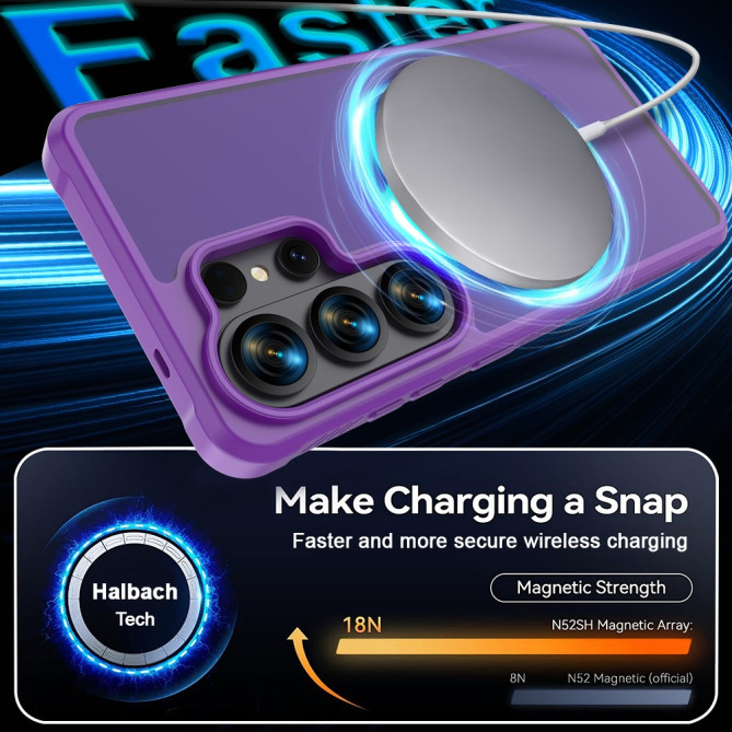 Coque Samsung Galaxy S26 Ultra Hybride Mate avec Anneau Magnétique