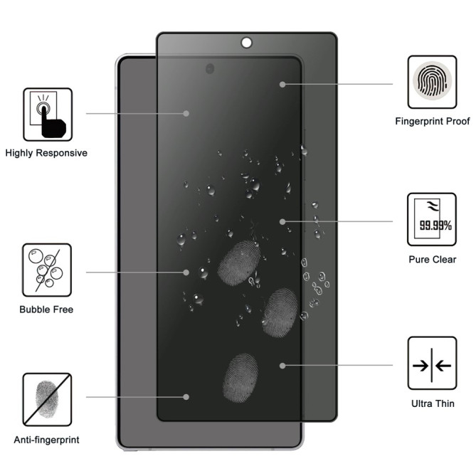 Verre Trempé Samsung Galaxy S26 Ultra Anti-Espion Protection Intégrale