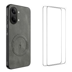 Coque POCO X8 Pro Max Nappa Magnétique avec 2 Verres Trempés