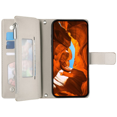 Housse POCO X8 Pro Portefeuille Zippé Multi-Rangements