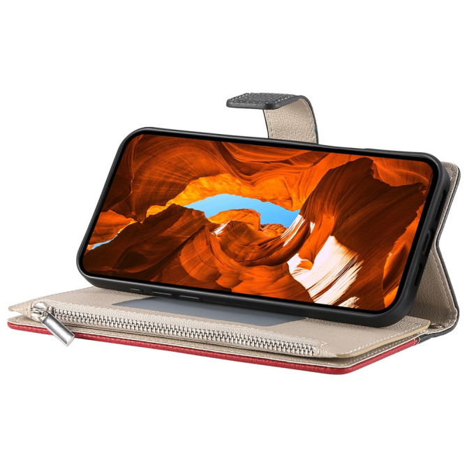 Housse POCO X8 Pro Portefeuille Zippé Multi-Rangements