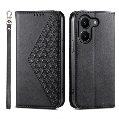 Housse POCO X8 Pro Motif Losanges avec Dragonne