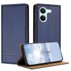 Flip Cover POCO X8 Pro Lignes Structurées avec Porte-Cartes
