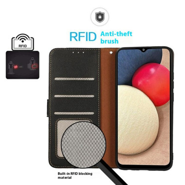 Housse POCO X8 Pro Portefeuille RFID Bandoulière KHAZNEH