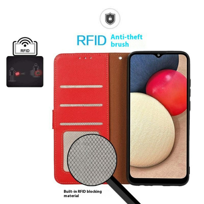 Housse POCO X8 Pro Portefeuille RFID Bandoulière KHAZNEH