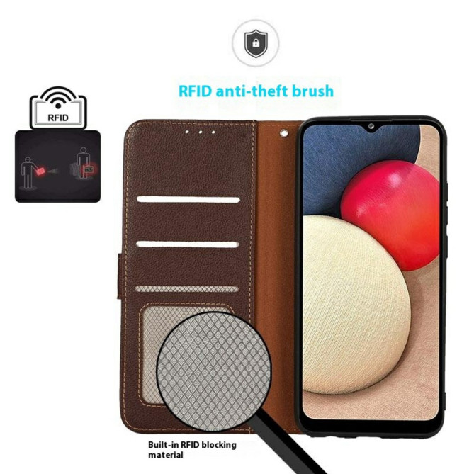 Housse POCO X8 Pro Portefeuille RFID Bandoulière KHAZNEH