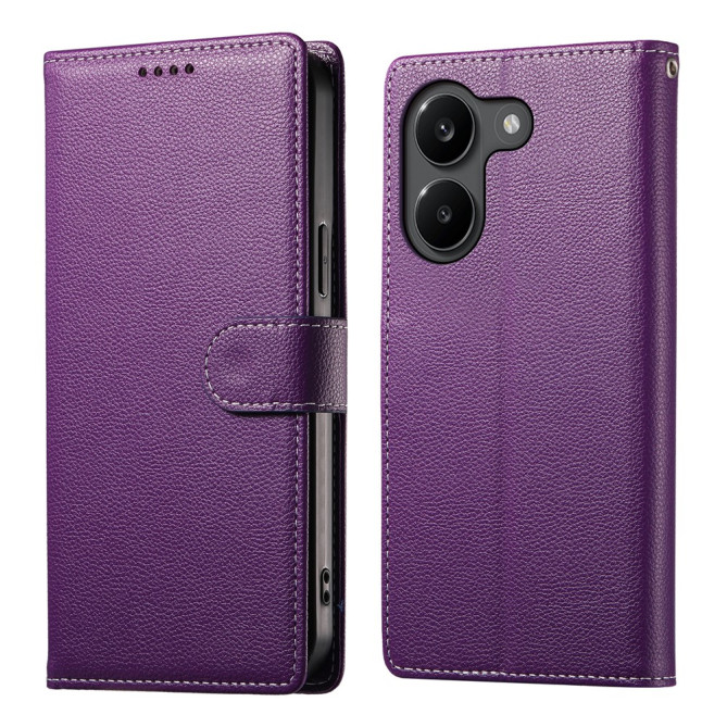 Housse POCO X8 Pro Simili cuir Grainé Litchi