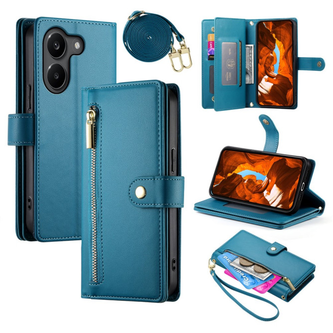 Housse POCO X8 Pro Multi-Rangements avec Bandoulière