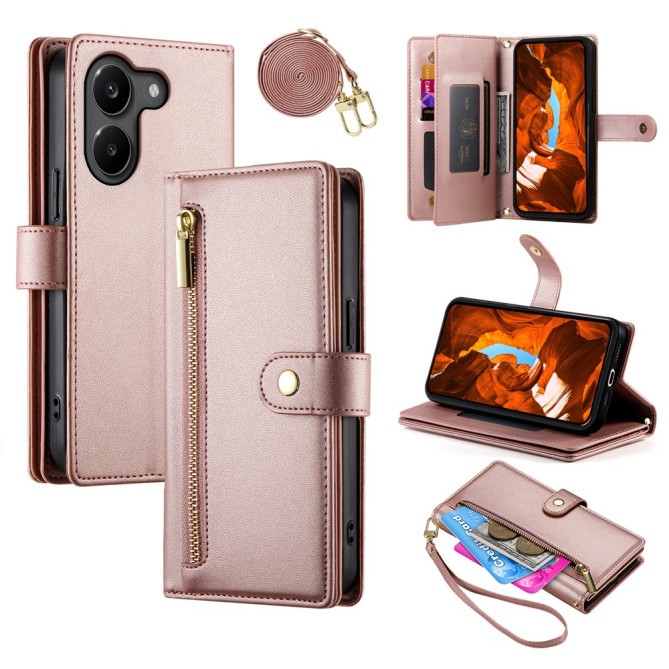 Housse POCO X8 Pro Multi-Rangements avec Bandoulière