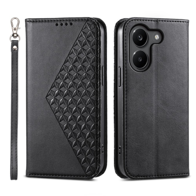 Housse POCO X8 Pro Motif Losanges avec Dragonne