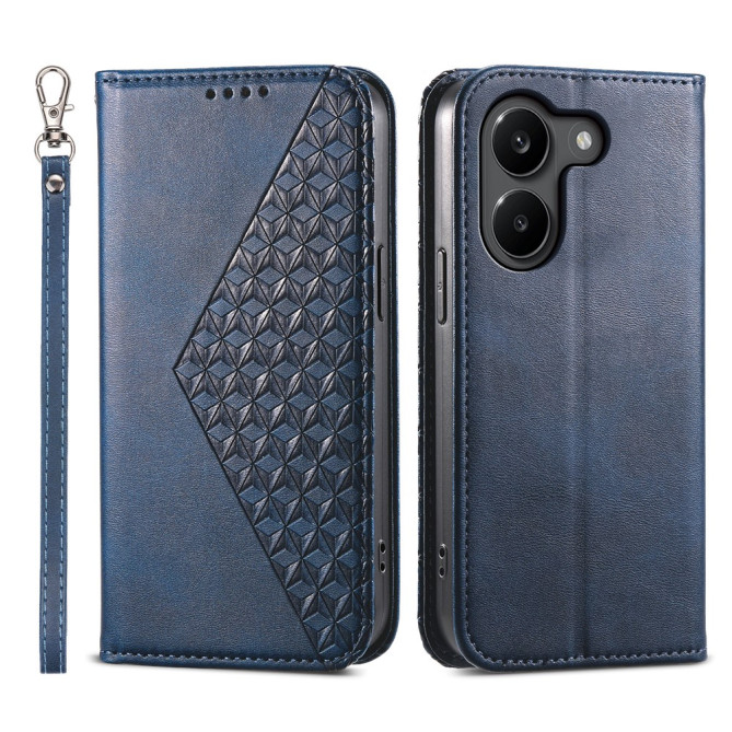Housse POCO X8 Pro Motif Losanges avec Dragonne