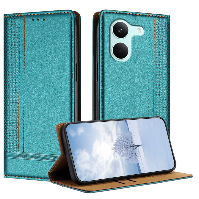 Flip Cover POCO X8 Pro Lignes Structurées avec Porte-Cartes