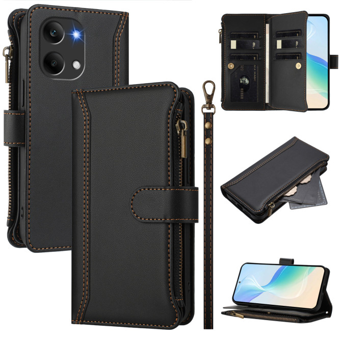 Housse POCO X8 Pro Max Zippée Support Bandoulière 9 Cartes