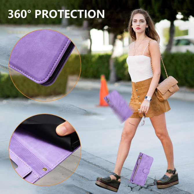 Housse POCO X8 Pro Max à Poche Zippée et Multiples Rangements