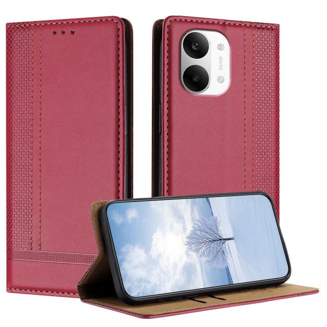 Housse POCO X8 Pro Max Lignes Structurées avec Porte-Cartes