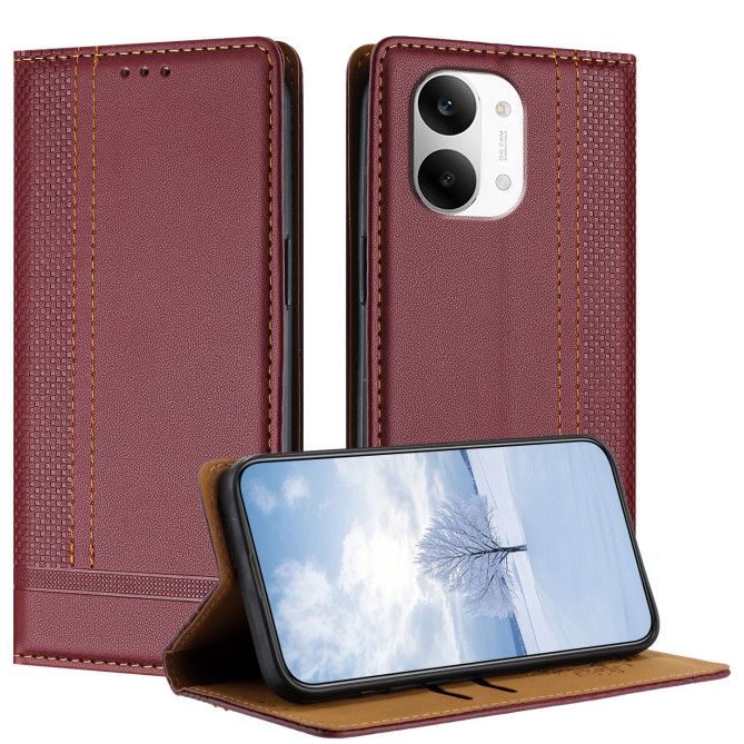 Housse POCO X8 Pro Max Lignes Structurées avec Porte-Cartes