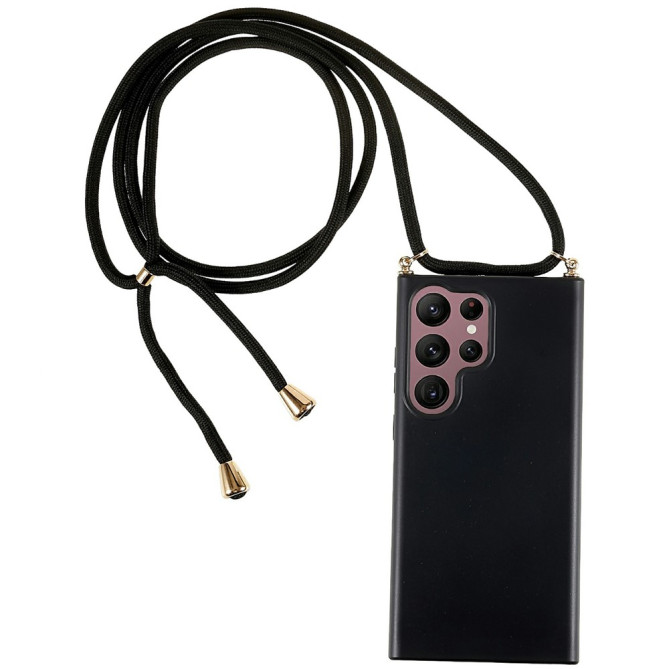 Coque Samsung Galaxy S26 Ultra en Paille de Blé avec Cordon