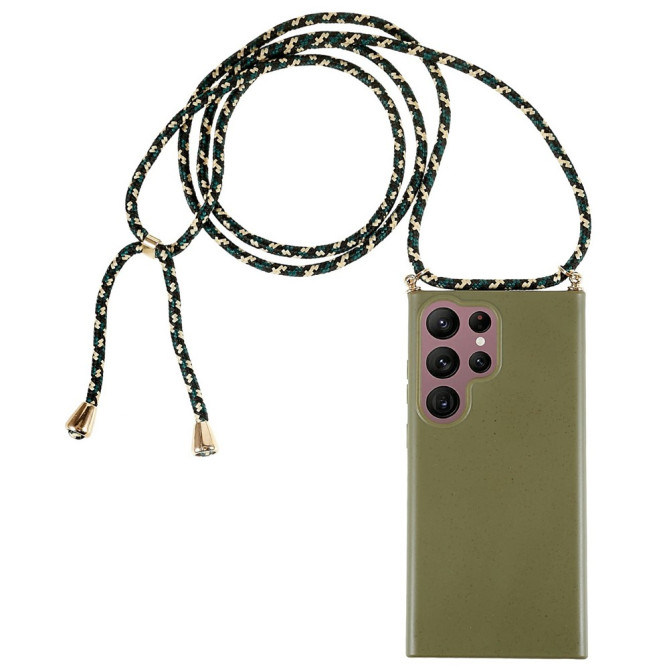 Coque Samsung Galaxy S26 Ultra en Paille de Blé avec Cordon