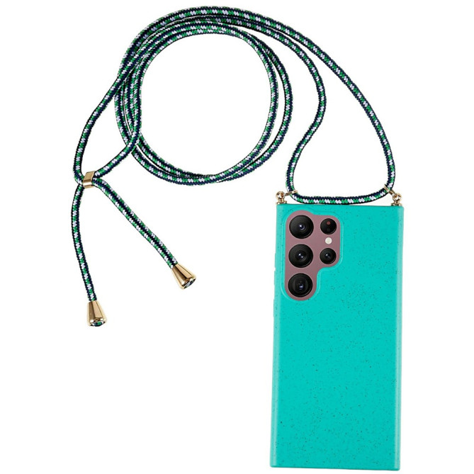 Coque Samsung Galaxy S26 Ultra en Paille de Blé avec Cordon