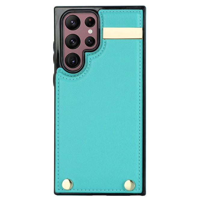 Coque Samsung Galaxy S26 Ultra Porte-cartes en Simili Cuir avec Détails Métalliques