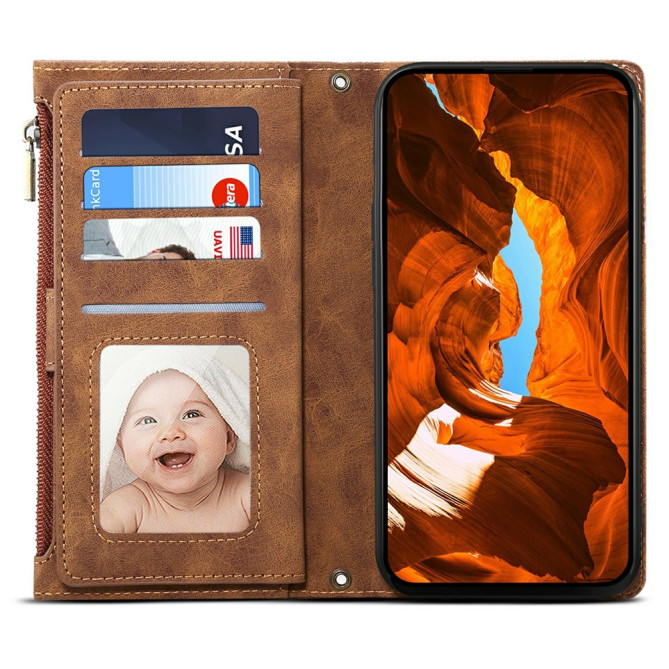 Housse Samsung Galaxy S26 Ultra Simili Cuir Fermeture Éclair