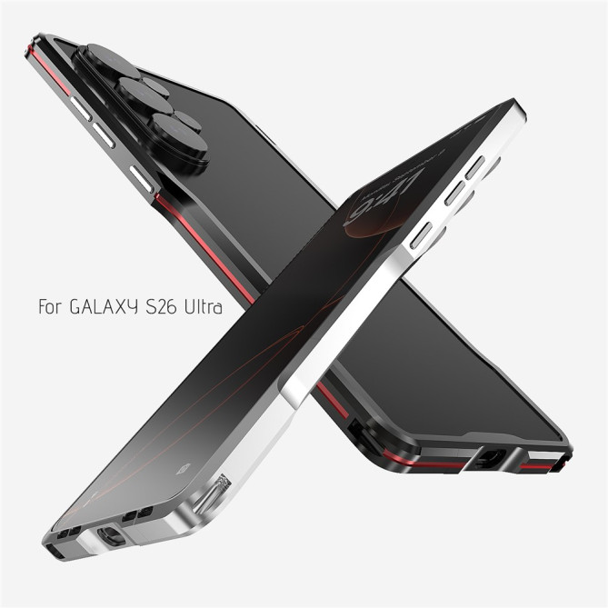 Coque Samsung Galaxy S26 Ultra Bumper Métallique avec Fixation à Vis