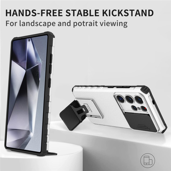 Coque Samsung Galaxy S26 Ultra Cache Caméra avec Support ELVA