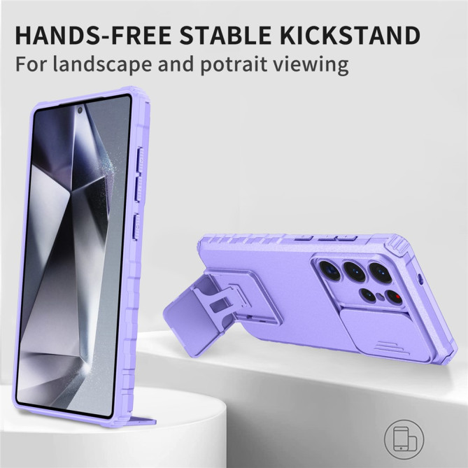 Coque Samsung Galaxy S26 Ultra Cache Caméra avec Support ELVA