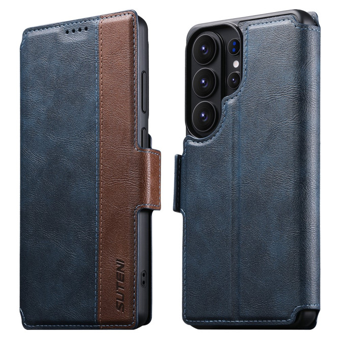 Coque Samsung Galaxy S26 Ultra Q-07 Magnétique Détachable Texture Cuir