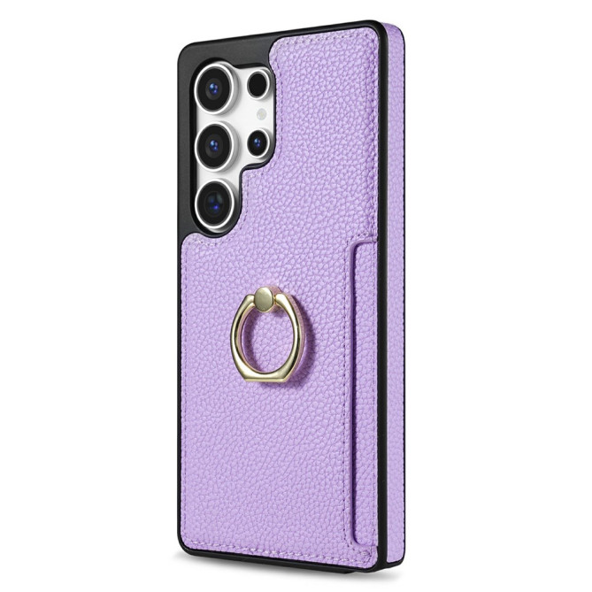 Coque Samsung Galaxy S26 Ultra Simili Cuir avec Support ELVA