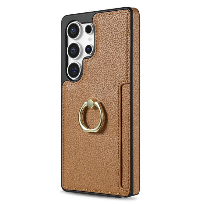 Coque Samsung Galaxy S26 Ultra Simili Cuir avec Support ELVA