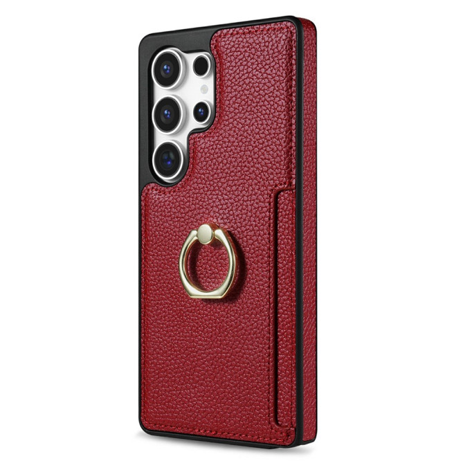 Coque Samsung Galaxy S26 Ultra Simili Cuir avec Support ELVA