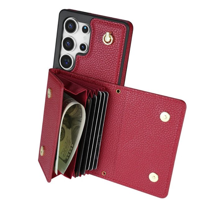 Housse Samsung Galaxy S26 Ultra Simili Cuir avec Dragonne