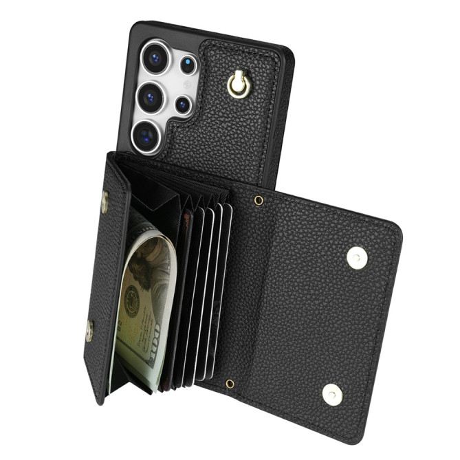 Housse Samsung Galaxy S26 Ultra Simili Cuir avec Dragonne