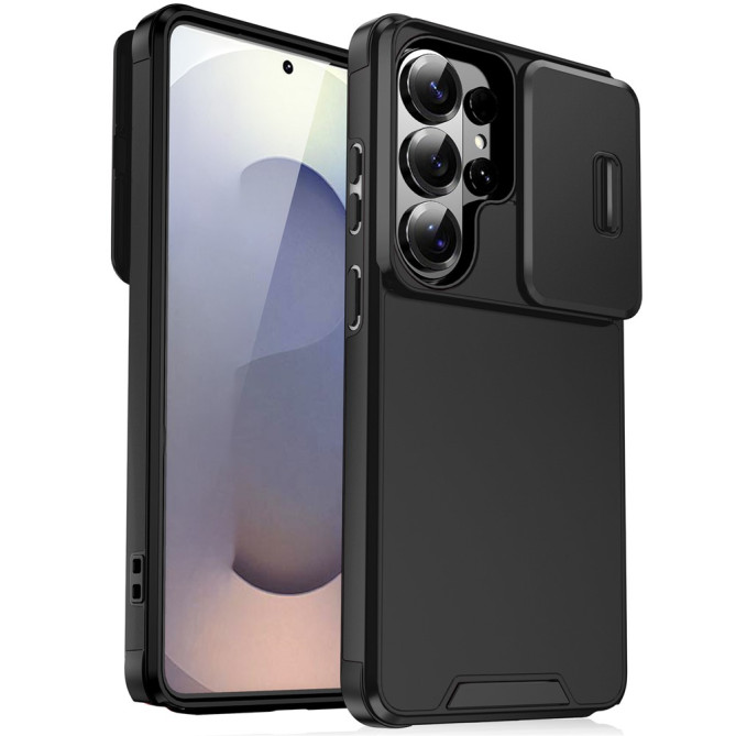 Coque Samsung Galaxy S26 Ultra Antichoc avec Cache Caméra Coulissant