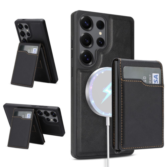 Coque Samsung Galaxy S26 Ultra simili cuir avec Support SARA