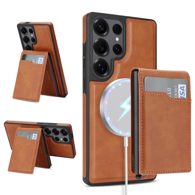 Coque Samsung Galaxy S26 Ultra simili cuir avec Support SARA