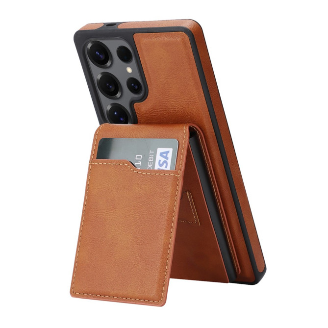 Coque Samsung Galaxy S26 Ultra simili cuir avec Support SARA