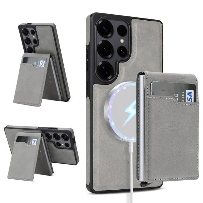 Coque Samsung Galaxy S26 Ultra simili cuir avec Support SARA