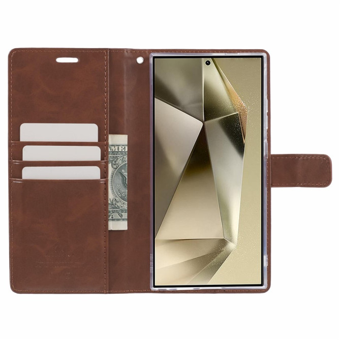 Étui Samsung Galaxy S26 Ultra Blue Moon Portefeuille en Simili Cuir